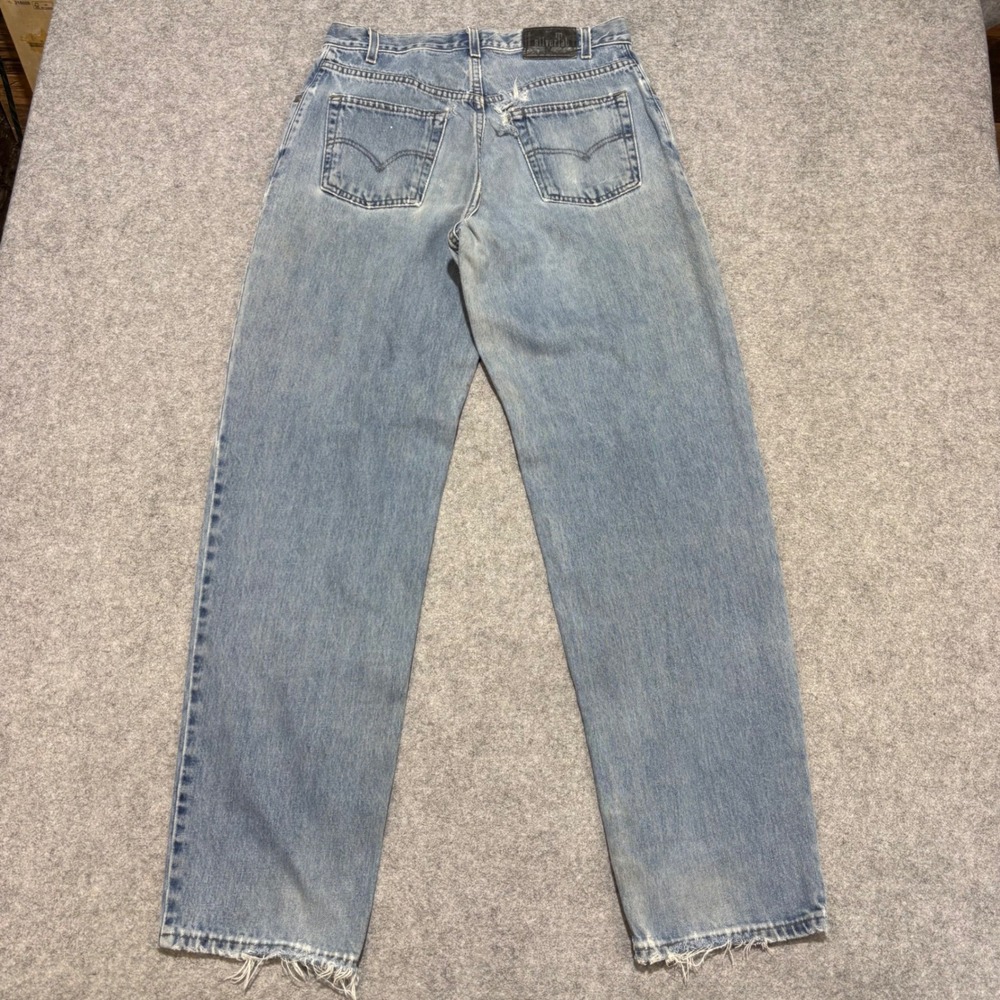 Levis SilverTab Loose Jeans Mens 31x32 Light Wash Baggy Vintage 90s Distressed